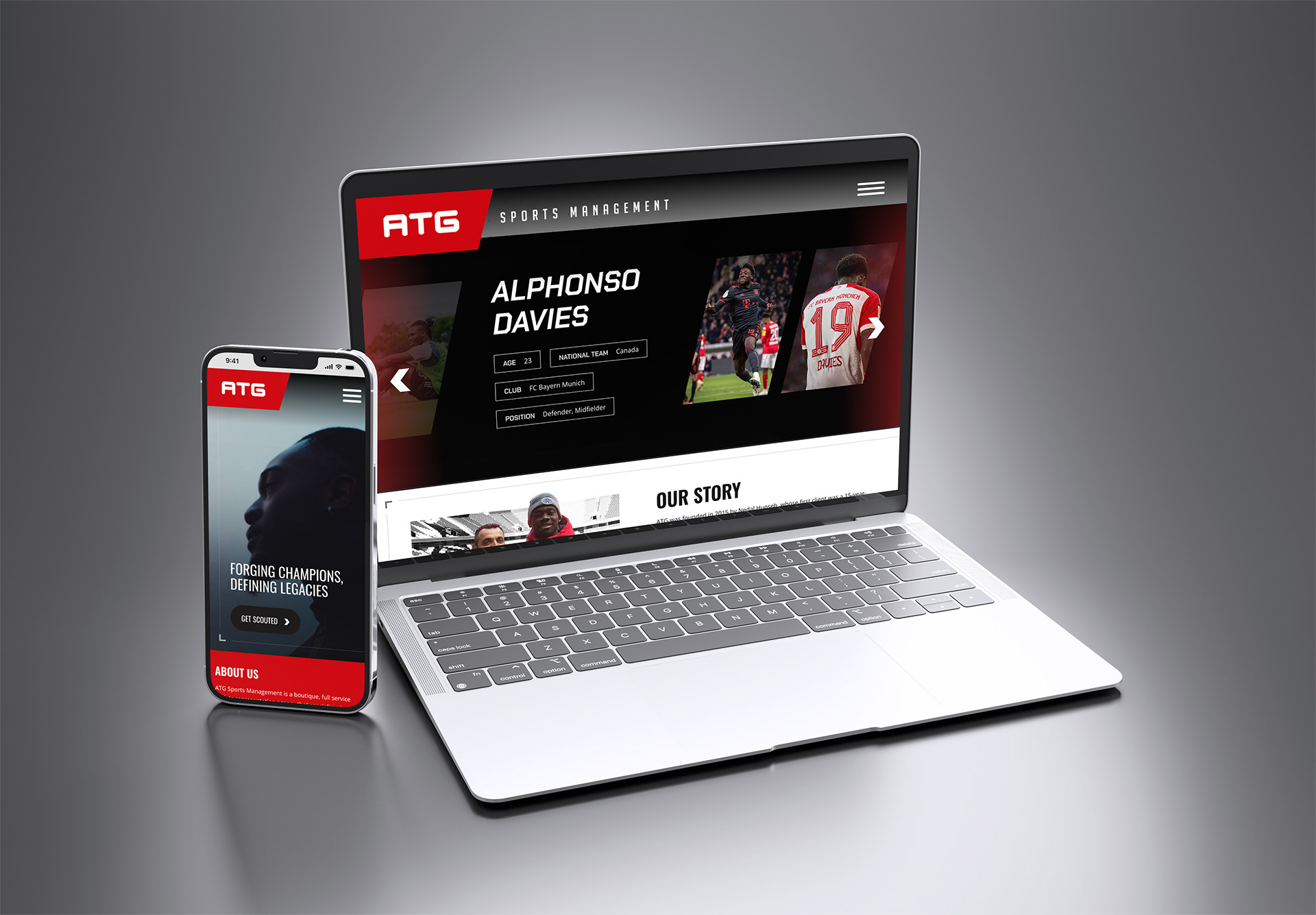 Compter with a picture of soccer player